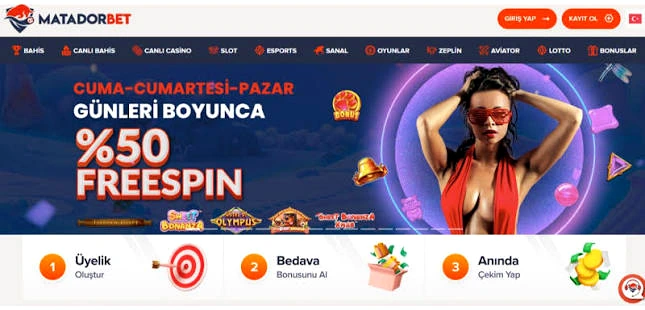 Matadorbet mobil arayüz ve ana sayfa