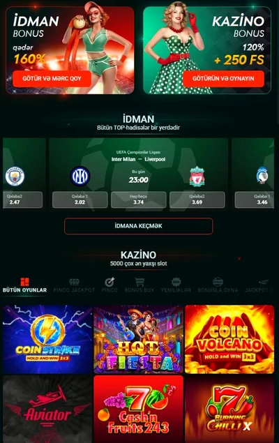 Pin-Up casino lobisi — spor bonusu ve kazino kampanyaları